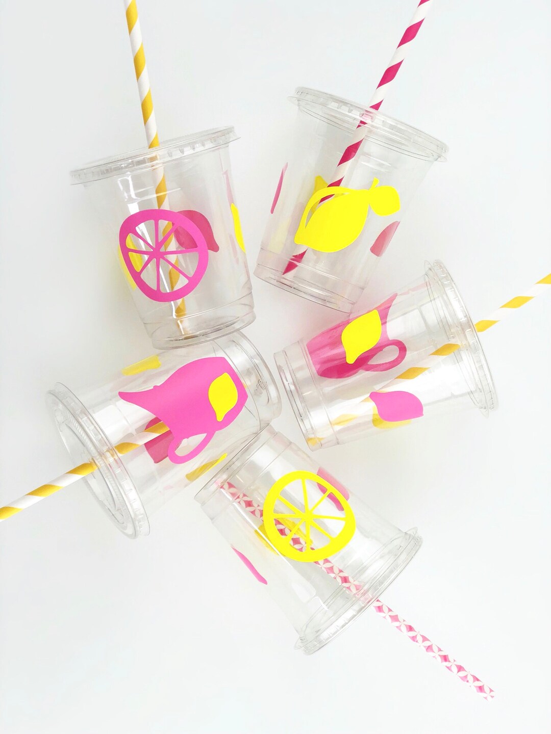 Pink Lemonade Party Cups Pink Lemonade Birthday Lemonade Etsy