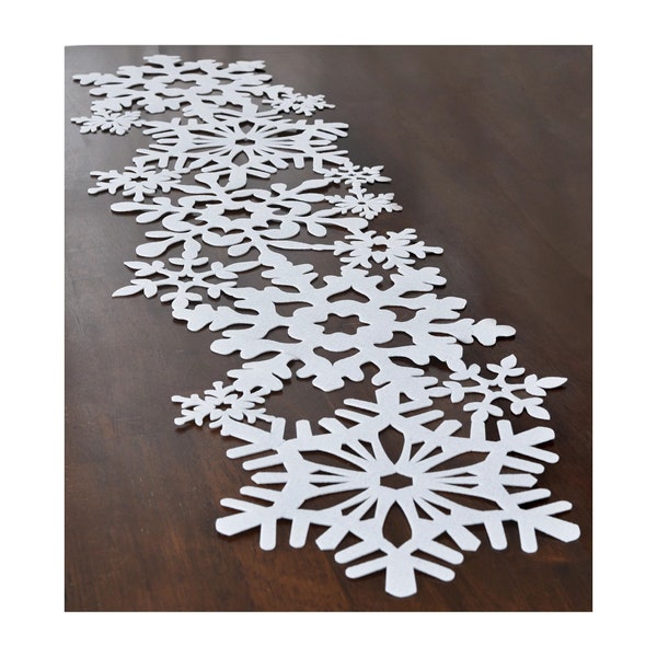 Table Runner - Snowflake Party Decorations, Snowflake Tablecloth, Snowflake First Birthday, Winter Wonderland Birthday, Winter Onederland