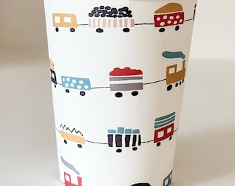 Train Birthday Cups - Train Birthday Supplies, Choo Choo I'm 2, Transportation Party Decorations, Train Decorations, Birthday Favor Cups