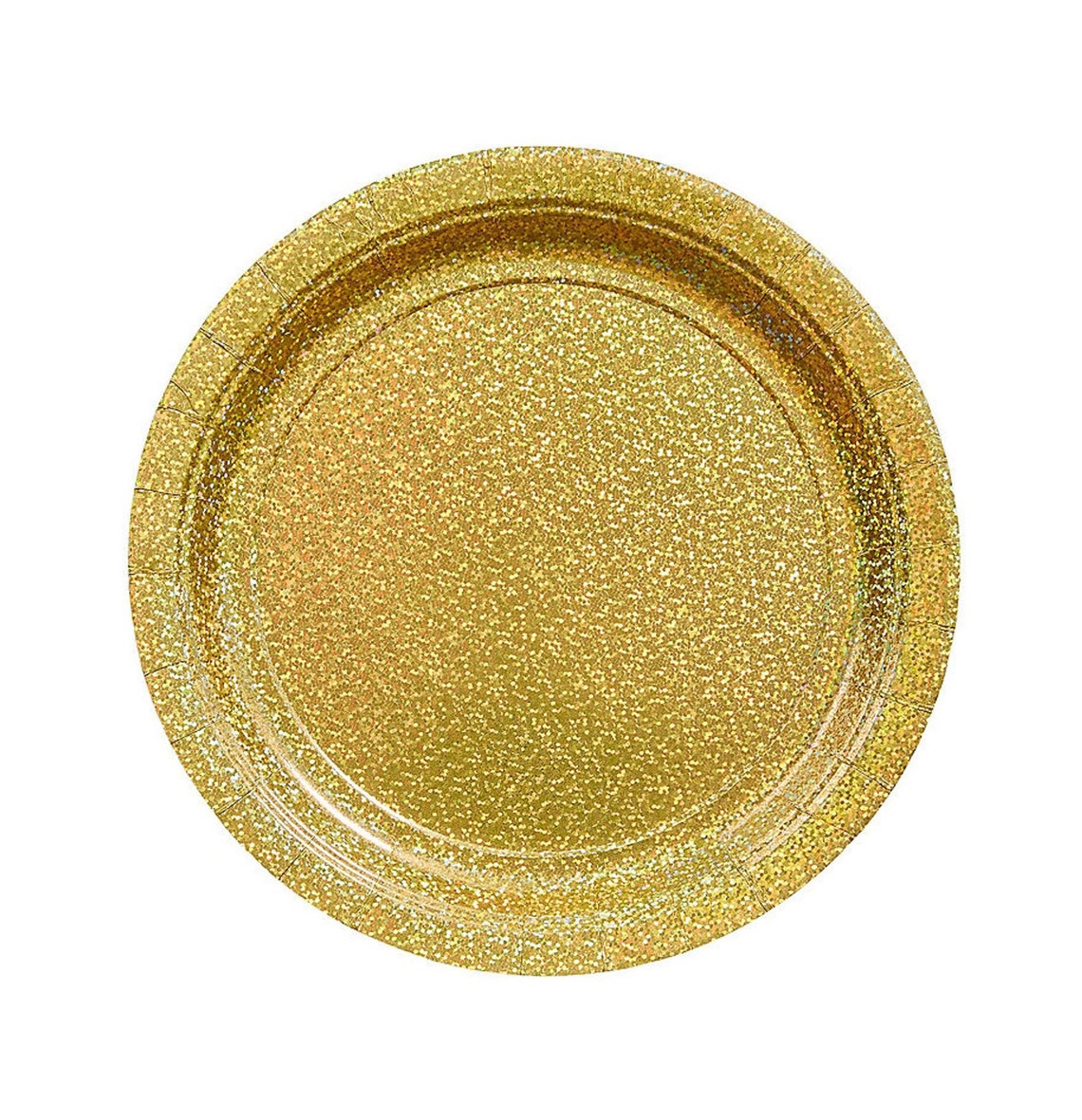 Gold Holographic Plates Gold Glitter Plates Gold Party Etsy