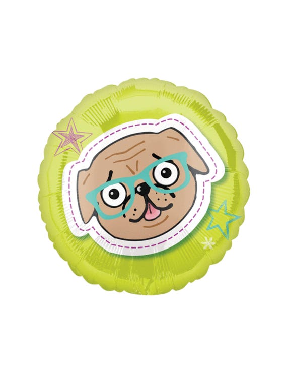 Dog Balloon Puppy Party Balloon Pug Balloon Dog Birthday Etsy