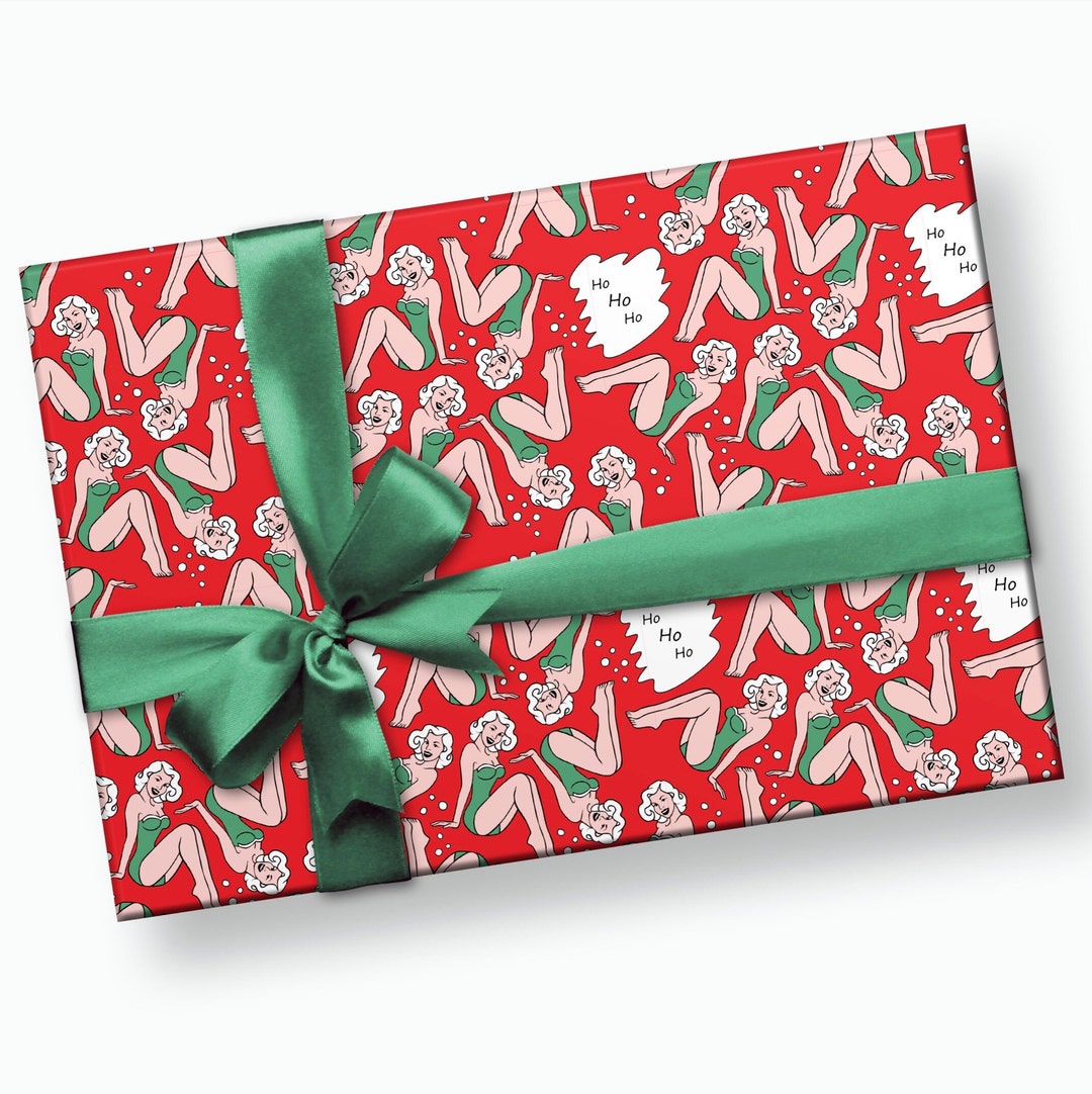 Woodland Bear Christmas Name Wrapping Paper, Personalized Gift