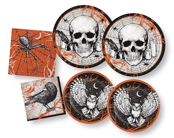 Halloween Plates and Napkins - Halloween Party Supplies, Halloween Party Decorations, Halloween Birthday Decorations, Halloween Napkins