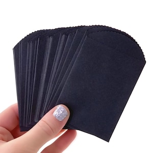 Mini sacchetti di carta neri - Sacchetti artigianali neri, piccoli sacchetti per bomboniere, mini sacchetti di carta, sacchetti per semi, sacchetti piatti, piccoli sacchetti di carta, sacchetti neri 4" x 2,5"