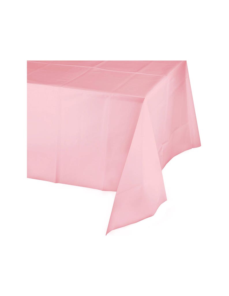 Pink Tablecloth Pink Party Supplies First Birthday Girl Etsy