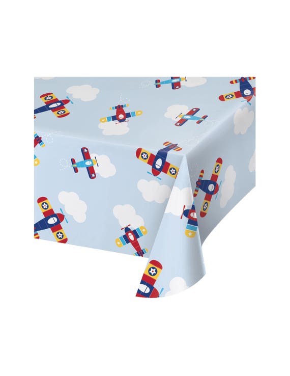Airplane Party Tablecloth Airplane Baby Shower Airplane Etsy
