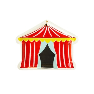 Circus Tent Party Plates 8ct - Carnival Birthday Decorations, Circus Party Supplies, Circus Baby Shower, Carnival Party Decor, Fair Birthday