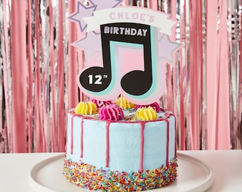 KufaerBeam Decorazioni Festa A Tema Musicale - 36 Pezzi Topper Per Cupcake E Striscioni Glitterati, Ideali Per Compleanno Fan Taylor - 2