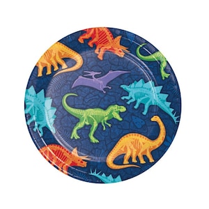 Dinosaur Cake Plates - Dinosaur Party Plates, Dino Birthday Decorations, Dinosaur Party Supplies, Dino Party Decorations, Birthday Supplies