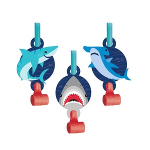 Shark Blowouts - Shark Party Favors, Shark Birthday Favors, Shark Party Decorations, Shark Birthday Decorations, Shark Party Supplies