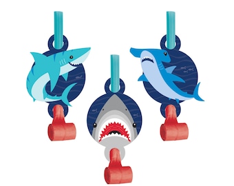 Shark Blowouts - Shark Party Favors, Shark Birthday Favors, Shark Party Decorations, Shark Birthday Decorations, Shark Party Supplies