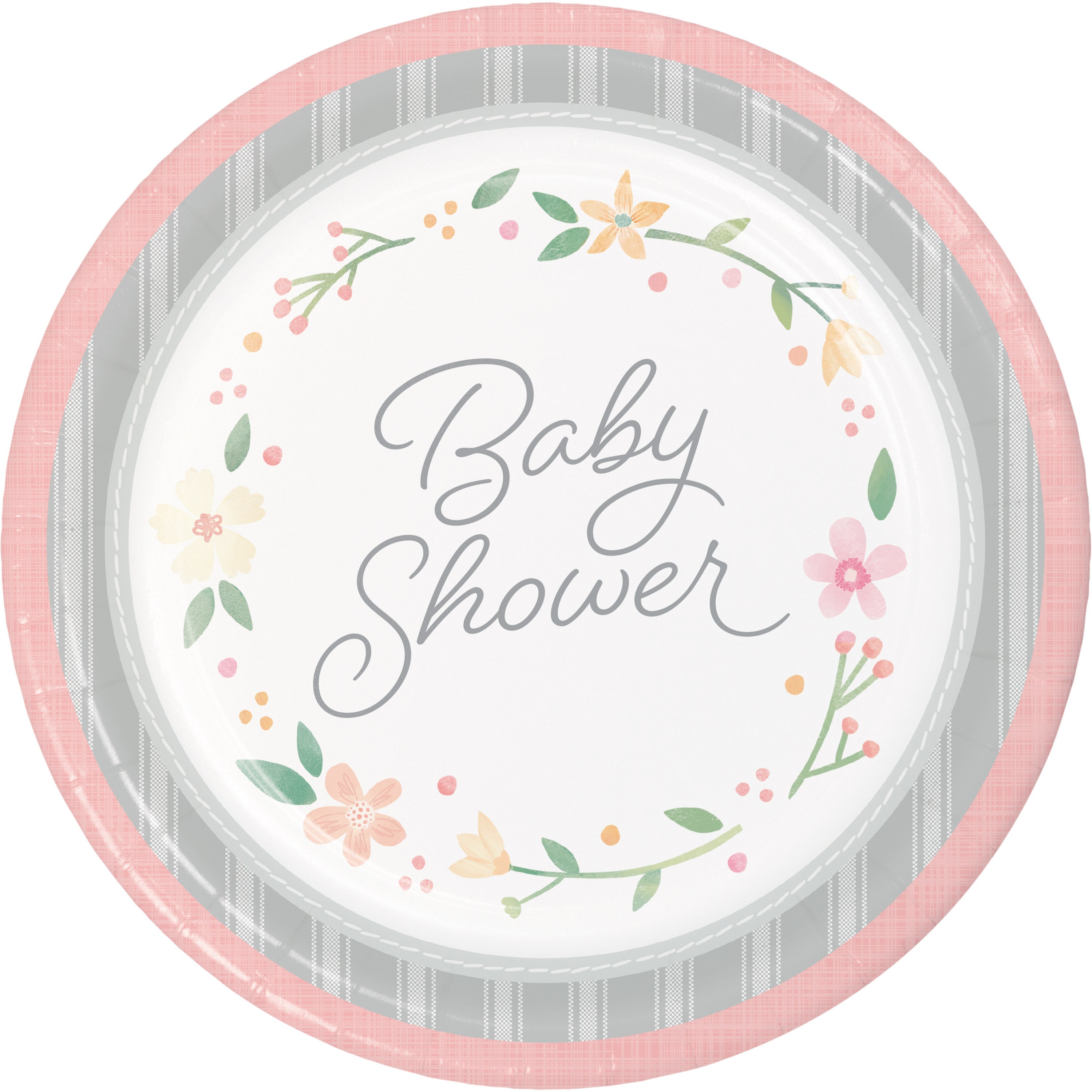 9 Floral Baby Shower Plates Boho Floral Baby Shower Etsy
