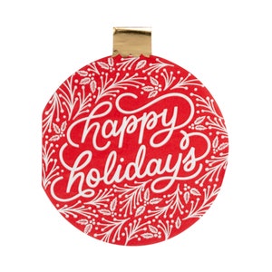 Happy Holidays Ornament Napkins - Christmas Dinner Supplies, Holiday Party Decorations, Kid Christmas, Christmas Napkins, Holiday Supplies
