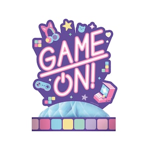 ゲームオンセンターピース - ゲームパーティーのセンターピース、女の子のゲーム誕生日、ゲーマーパーティー用品、ゲーム誕生日デコレーション、ビデオゲームパーティー