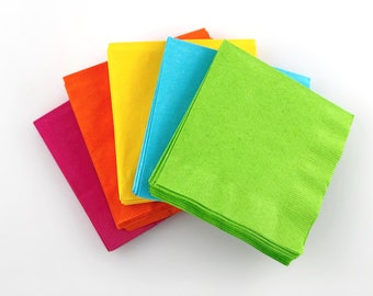 Cocktail Napkins, Beverage Napkins, Fiesta Napkins, Birthday Decorations, Kids Birthday,