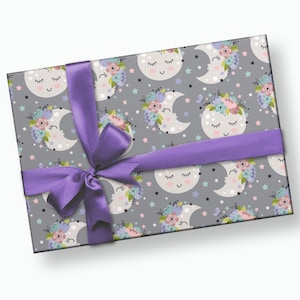 Mond Geschenkverpackung - Geschenkverpackung für Baby, Twinkle Little Star Geschenk, Sterne und Monde Babyparty, Babypartyverpackung, Kinder Geschenkverpackung