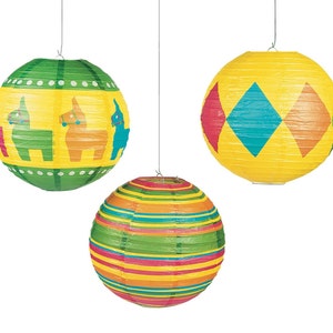 Fiesta Paper Lanterns - Fiesta Party Decorations, Fiesta Birthday, Mexian Fiesta, Fiesta Decorations, Fiesta Bachelorette, Party Lanterns