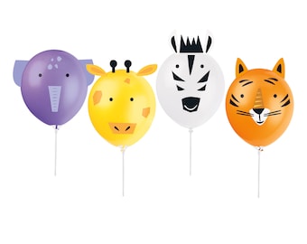 Safari-feestballonnen - Safari-feestversieringen, Safari-verjaardagsversieringen, Safari-verjaardagsbenodigdheden, Junglefeest, Safari-ballonnen