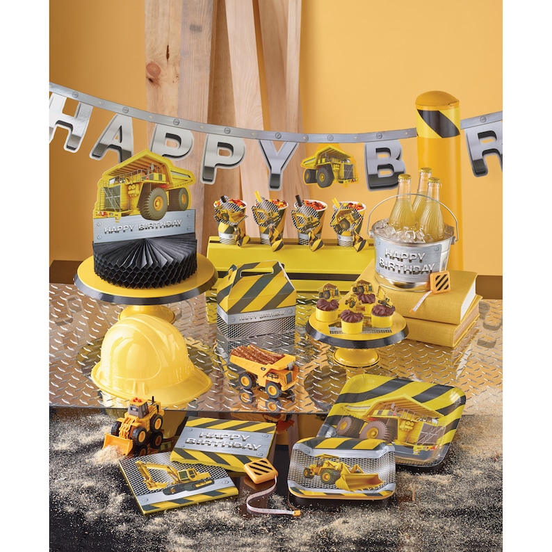 Construction Party Centerpiece Construction Birthday Party Etsy