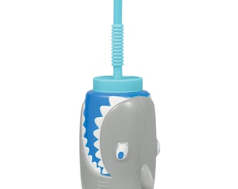 Shark Party Plastic Cup 1ct - 18oz Reusable Drink Cup, Shark Birthday Cup, Surf Birthday Party, Ocean Party Supplies, Summer Beach Party