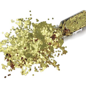 Gold Super Chunky Glitter .95oz - Craft Glitter, Glitter for Tumblers, Keychain Glitter, Gold Glitter, Metallic Glitter, Loose Glitter