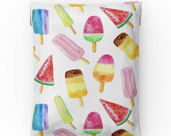 Sobres de polietileno Popsicle de 25 x 33 cm: sobres de diseño para niños, bolsas de envío, sobres de envío, bolsas para correo, bolsas planas, bolsas de envío