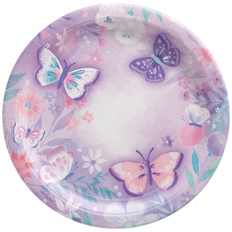 9 Butterfly Plates Butterfly Party Plates Butterfly Etsy