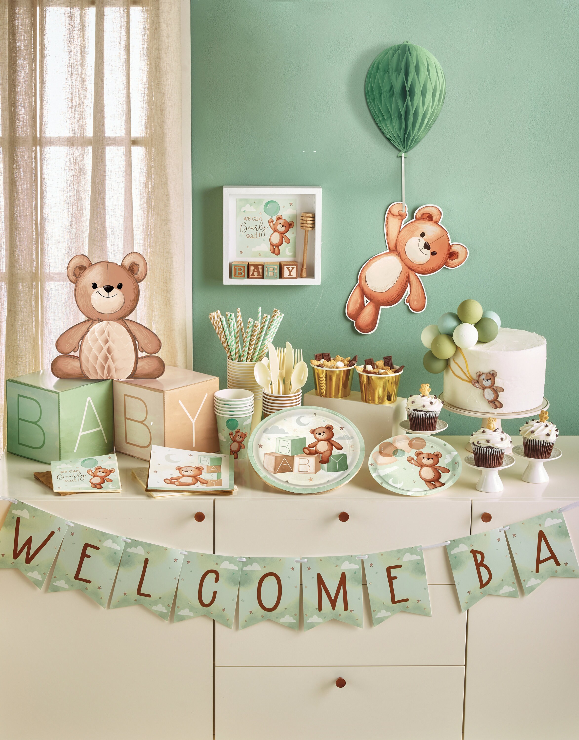 Teddy Bear Party Centerpiece - Baby Shower Centerpiece, Baby Blocks ...