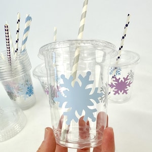 Snowflake Cups - Princess Party, Princess Birthday, Winter Wonderland, Winter Onederland, Snowflake Party, Snowflake Birthday, Party Cups