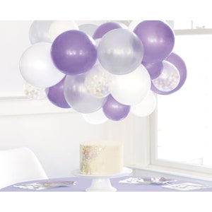 Purple Chandelier Balloon Kit - Mermaid Party Balloons, Galaxy Birthday Decorations, Mermaid Party Supplies, Galaxy Balloon Decorations