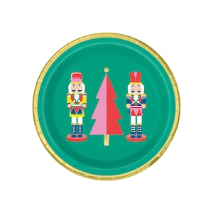 Nutcracker Plates - Christmas Party Plates, Holiday Party Decorations, Christmas Decorations, Office Holiday Party Supplies, Cake Plates