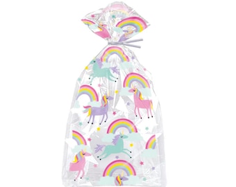 Unicorn Party Favor Bags - Unicorn Party Supplies, Loot Bags, Unicorn Party Treat Bags, Party Decorations, Goodie Bags, Birthday Decorations