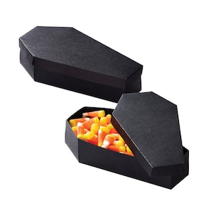 8 Coffin Treat Boxes - Halloween Party Favors, Halloween Party Decor, Spooky Party Decorations, Party Supplies, Halloween Favors Kids