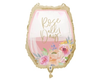 17" Rosé All Day Balloon - Dekoracje na wieczór panieński, Wieczór panieński, Dekoracje balonowe, Dekoracje na wieczór panieński, Dekoracje na przyjęcie weselne