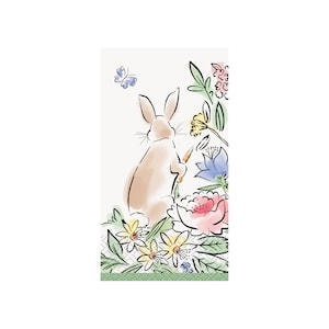 Floral Osterhase Servietten 16ct - Papier Gast Handtuch Servietten, Ostern Geschirr, Hase Geburtstag Party Zubehör
