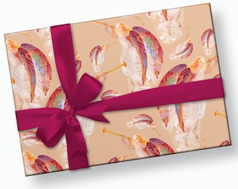 Angel Gift Wrap - Christmas Wrapping Paper, Holiday Wrapping Paper, Gift for Mom, Gift for Grandma, Religious Gifts, Holiday Gift Wrap