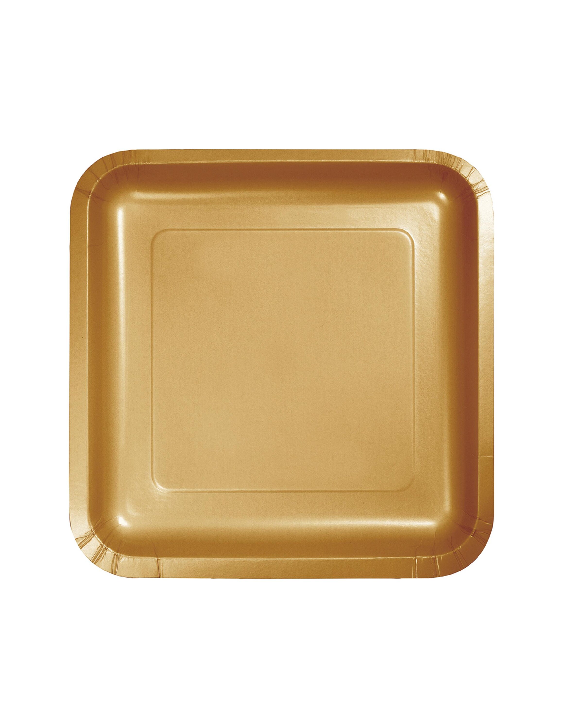 18 Large Square Gold Plates Gold Party Plates Paper Plates Etsy