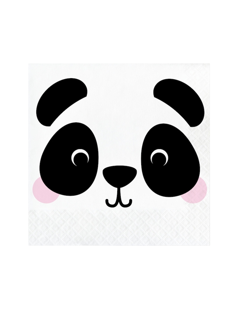 Panda Party Napkins Panda Birthday Panda Baby Shower Safari Animals Birthday Panda Party Supplies Safari Party Jungle Baby