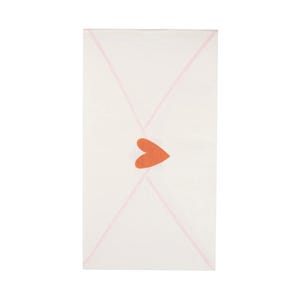 Guardanapos de festa com carta de amor - Decoração para festa de dia dos namorados, suprimentos para festa XOXO, namorados escolares, aniversário de namorados, suprimentos para chá de bebê com coração