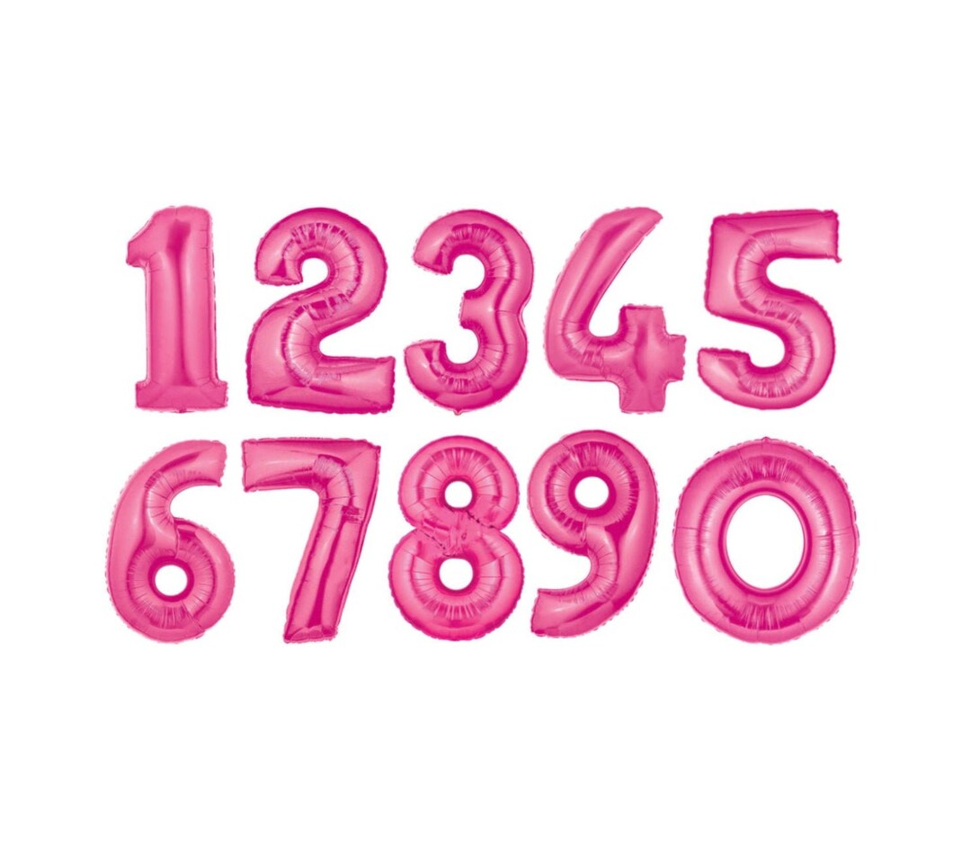 40" Pink Number Balloons - Jumbo Balloon, 1 Birthday Balloon, Two