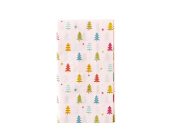 Servilletas de árbol de Navidad rosas - Servilletas navideñas, Fiesta navideña rosa, Fiesta navideña, Servilletas navideñas, Suministros para fiestas navideñas, Servilletas rosas