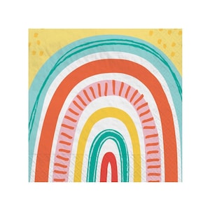 Rainbow Napkins - Rainbow Party Decorations, Rainbow Baby Shower, Rainbow Birthday Decorations, Rainbow Party Napkins, Birthday Napkins