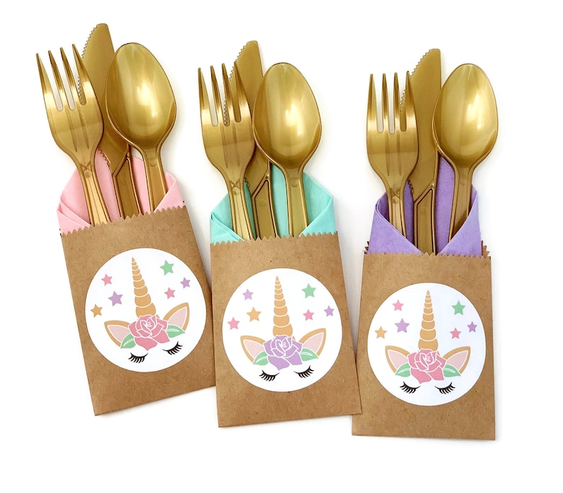 Unicorn Party Cutlery - Unicorn Birthday Decorations, Unicorn Birthday, Unicorn Party Decorations, Unicorn Baby Shower, Unicorn Favors