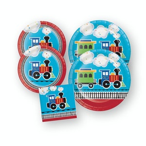 Train Party Pack - Train Birthday Party, Birthday Decorations, Train Party Decorations, Train Plates, Train Napkins, Choo Choo Train Party