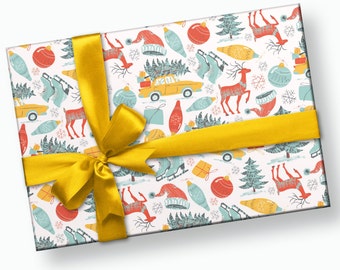 Holiday Gift Wrap - Christmas Wrapping Paper, Holiday Wrapping Paper, Christmas Gift Wrap, Xmas Wrapping Paper, Winter Gift Wrap, Gift Paper
