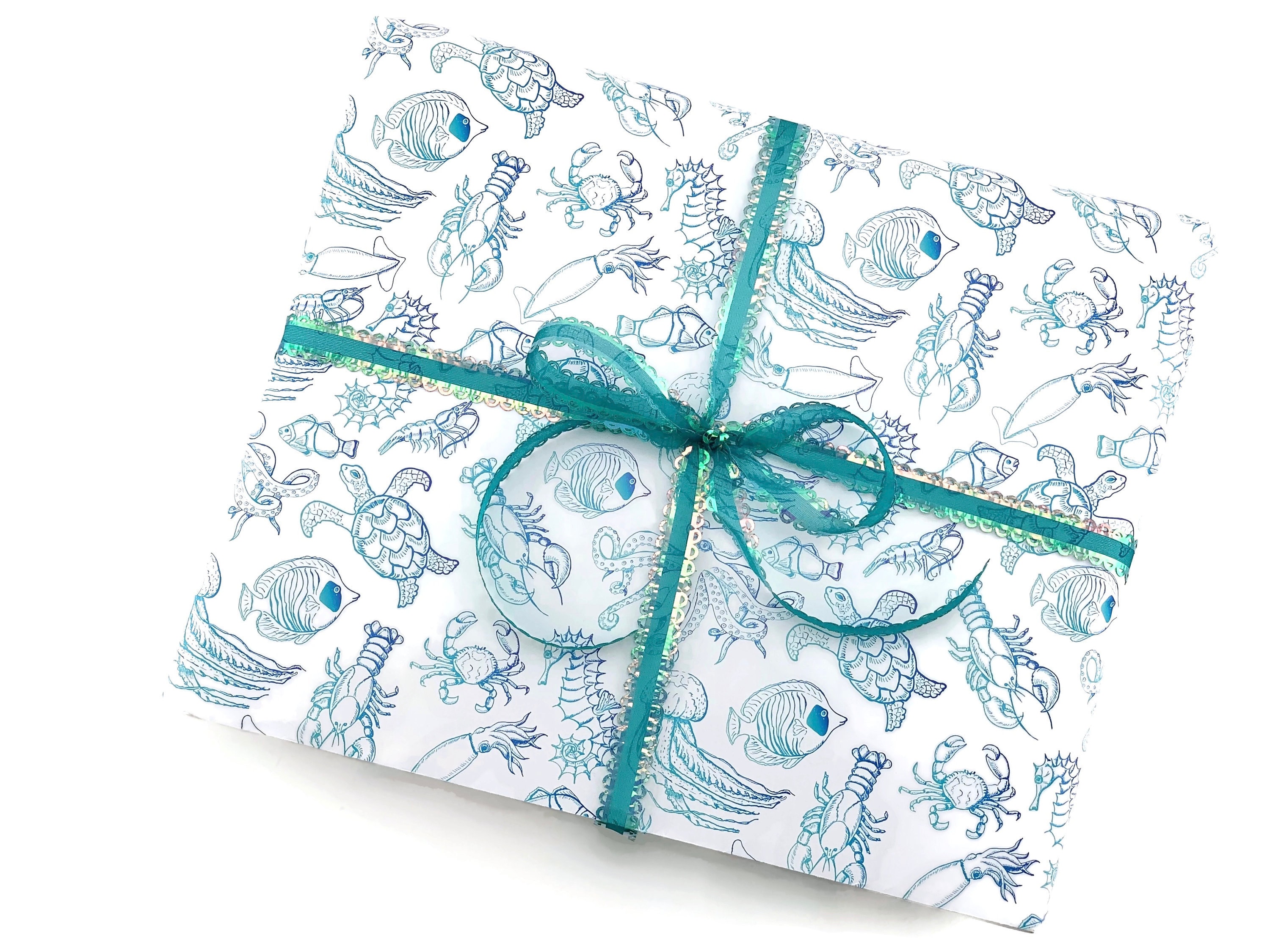 Ocean Tides Tissue Paper Gift Wrap