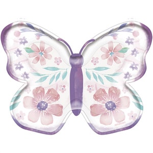 Butterfly Theme Plates - Butterfly Plates, Butterfly Party, Butterfly Baby Shower Decorations, Butterfly Birthday Decorations, Party Plates