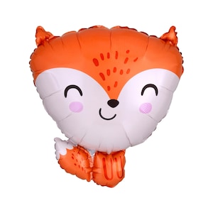Fox Balloon - Woodland Balloon, Woodland Party Decorations, Party Balloon, Woodland Baby Shower, Woodland Birthday, Fox Birthday Balloon