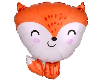 Fox Balloon - Woodland Balloon, Woodland Party Decorations, Party Balloon, Woodland Baby Shower, Woodland Birthday, Fox Birthday Balloon