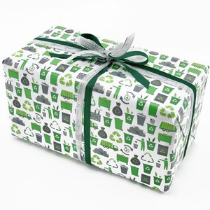 Garbage Wrapping Paper - Gift Wrap, Garbage Party, Boy Birthday, Garbage Truck Birthday, Waste Management, Birthday Gift, Present Wrap